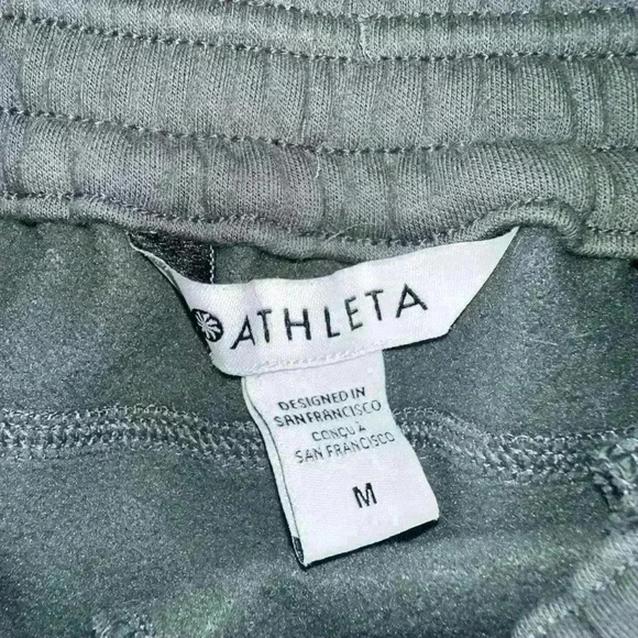 ATHLETA WOMENS GREEN TRIUMPH HYBRID WIDE LEG CROP MEDIUM - Picture 7 of 8